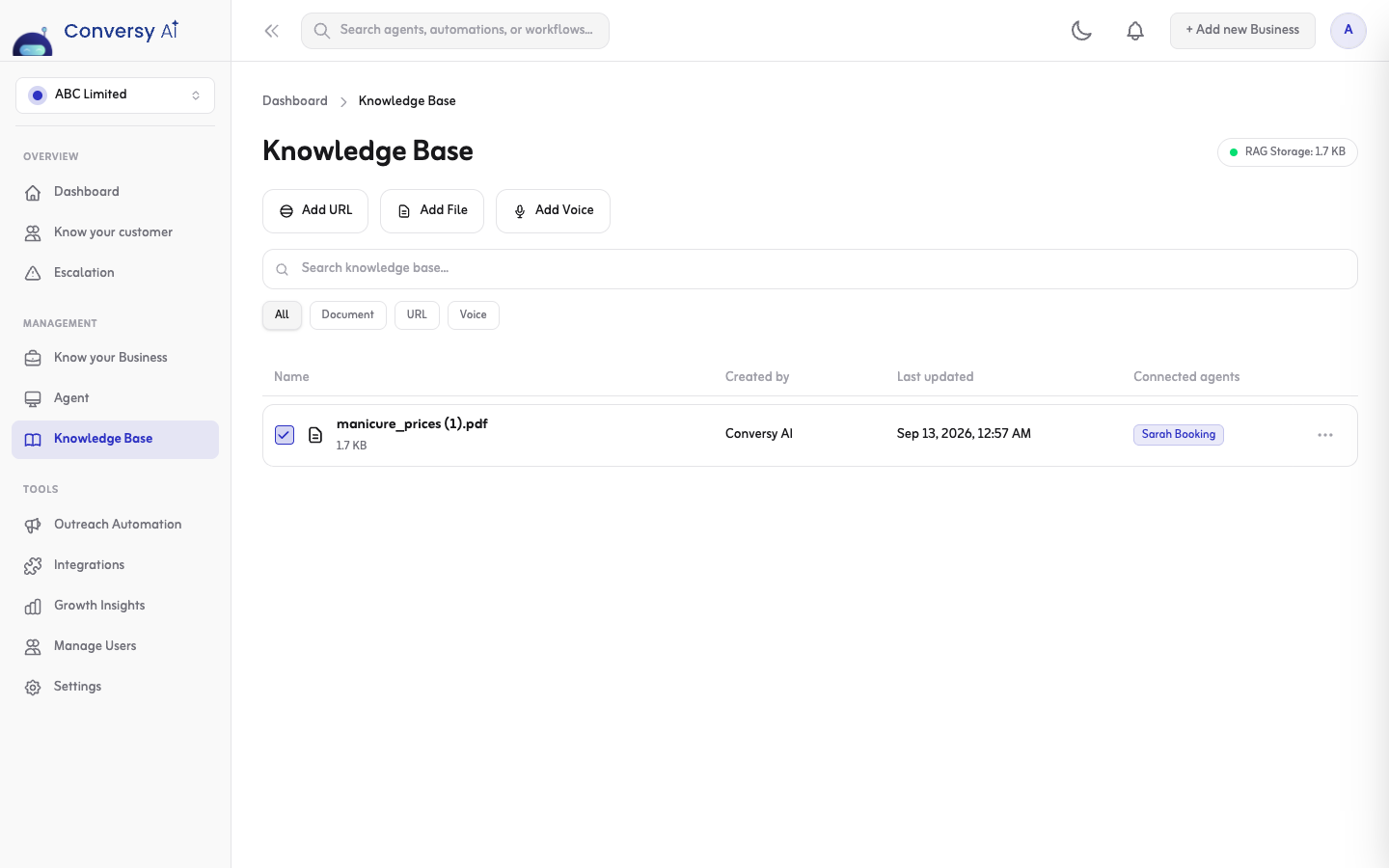 GROUNDED KNOWLEDGE: Teach agents the business